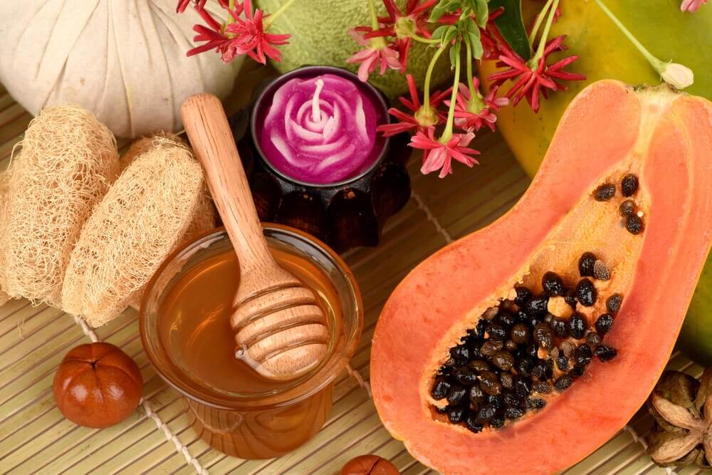 papaya y miel