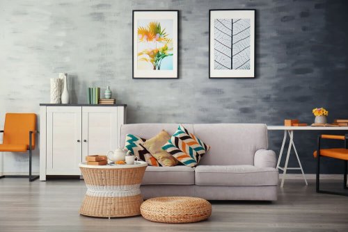 salon et coussins