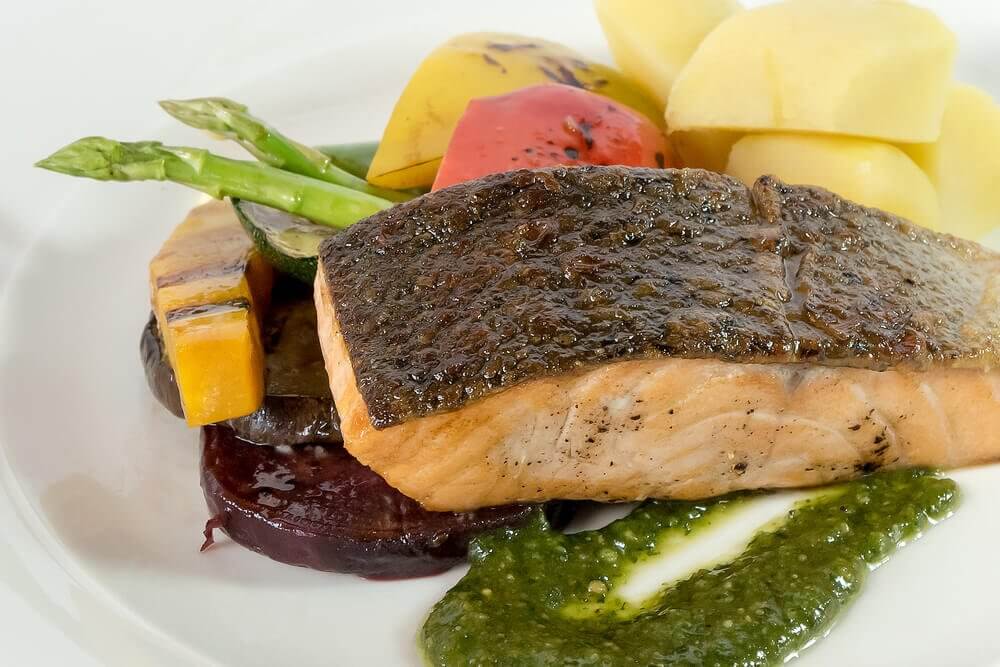 saumon et purée de pommes de terre