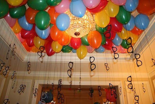 les ballons pour la décoration d'un anniversaire