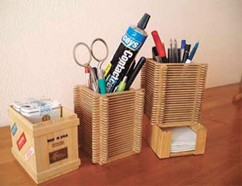 Des bâtonnets de glace pour un bureau rangé