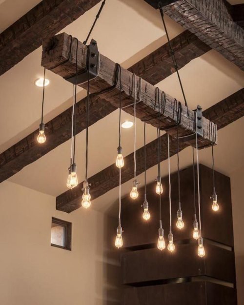 luminaires dans le style de décoration rustique