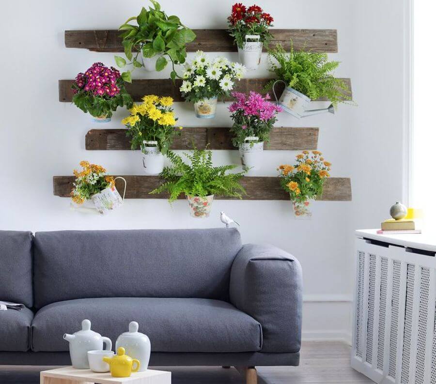 décoration du foyer avec des plantes