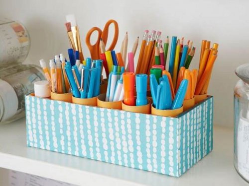 Des rouleaux de carton