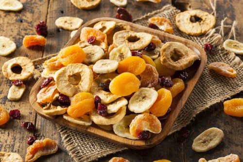 fruits recommandés pour l'alimentation : pas les fruits déshydratés