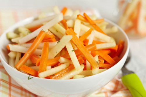 des recettes riches en fibres : salade de carottes