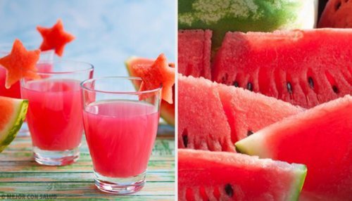 granité à la fraise et à la pastèque