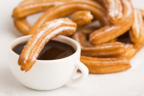 Churros et chocolat chaud