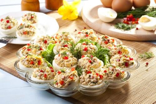 œufs farcis et gratinés