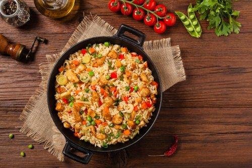 riz aux légumes et aux graines de chia