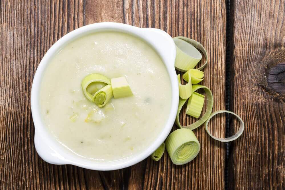 crème de poireaux aux asperges