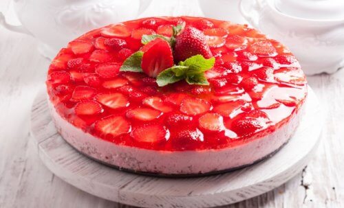 gâteau aux fraises sans sucre