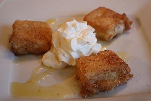 lait frit et chantilly