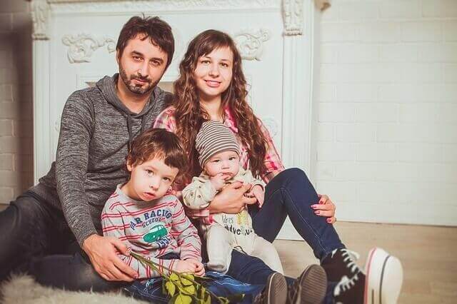l'amour d'une famille heureuse