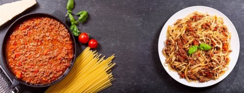 pâtes en sauce
