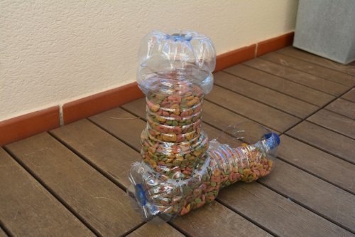 mangeoires pour animaux en emballages plastique recyclés
