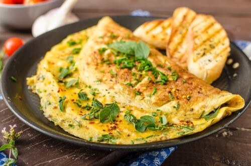 omelette aux épinards