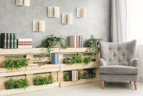 décoration rustique avec palettes et corde