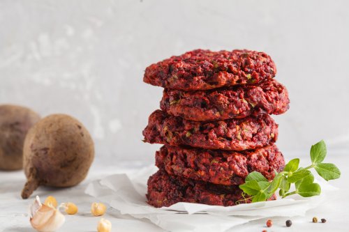 hamburger végétarien aux lentilles et aux champignons