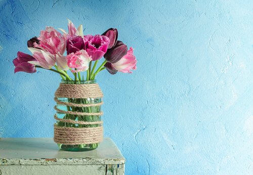 bocaux en verre pour faire des pots de fleurs