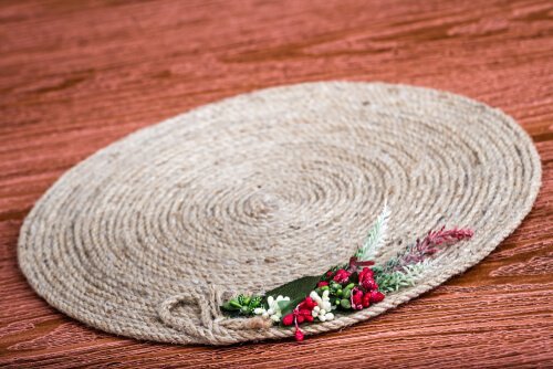 centre de table rustique en corde