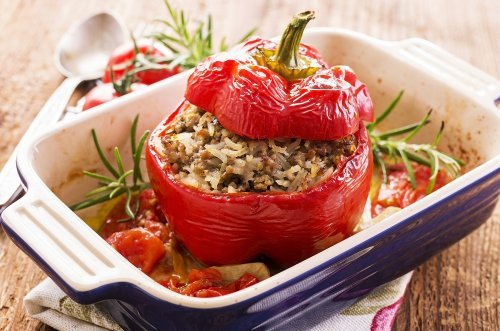 poivrons farcis et gratinés