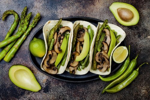 tacos vegans aux champignons