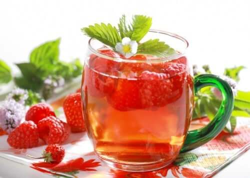infusion de fruits : framboises
