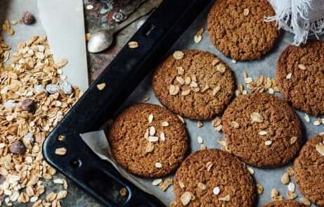 fournée de biscuits à l'avoine et au yaourt