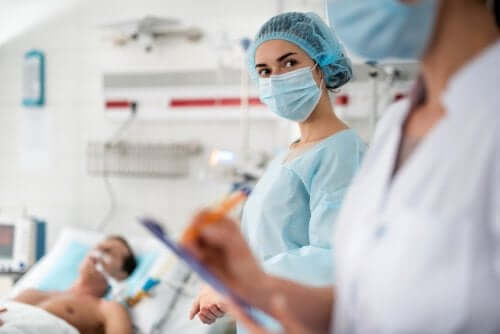 Ventilation mécanique d'une brûlure par inhalation