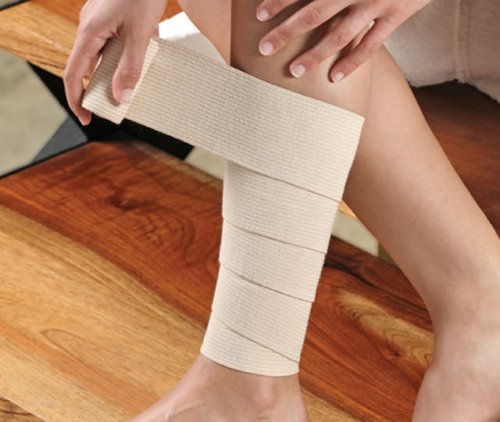 L'application de bandages sur le mollet