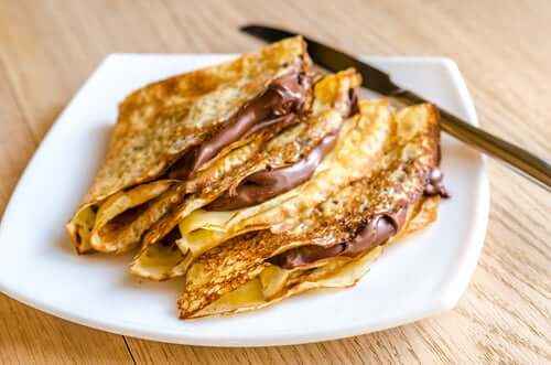 Des crêpes au chocolat
