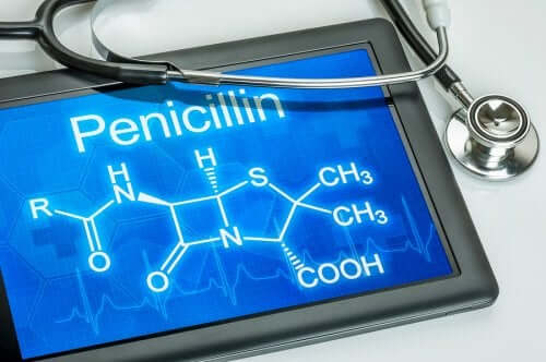 La formule chimique de la pénicilline. 