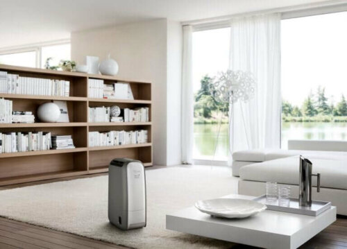 Un déshumidificateur dans un salon