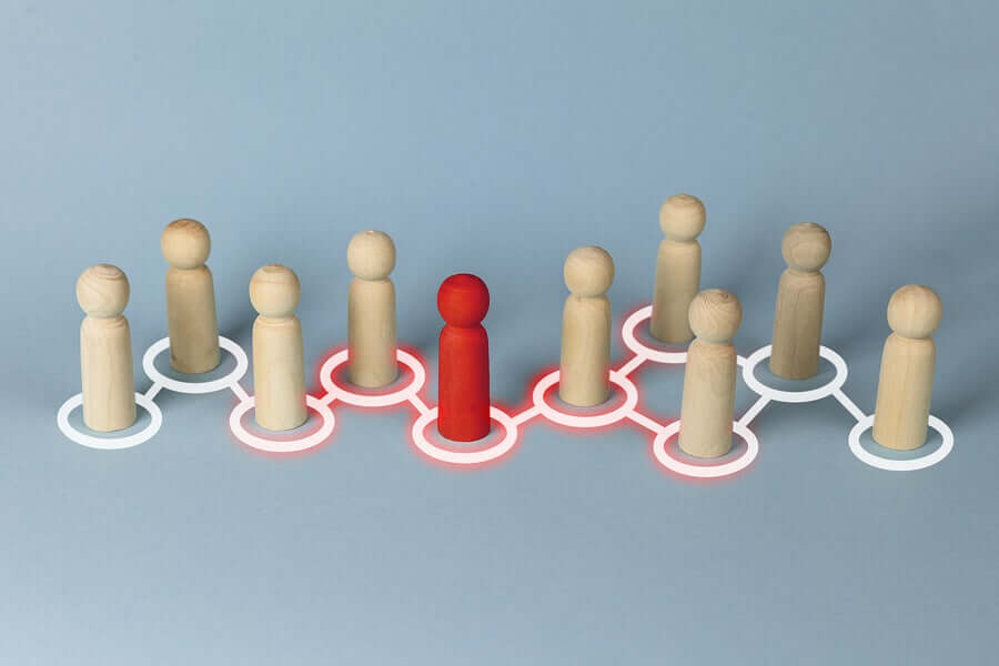 Le patient zéro du coronavirus représenté en rouge