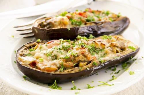 Recettes à base de lentilles : aubergines farcies