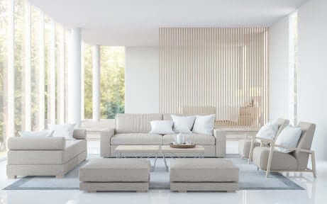 La lumière naturelle dans un salon.