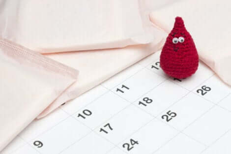 Calendrier avec l'arrivée des règles.
