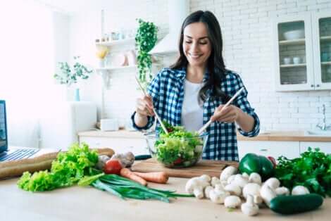 Une femme vegane.