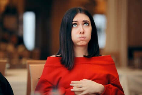 Un ulcère gastrique chez une femme.