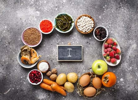 Des aliments riches en iode.