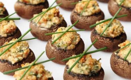Recette de champignons farcis.