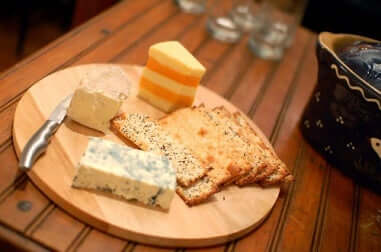 Assiette de fromages.