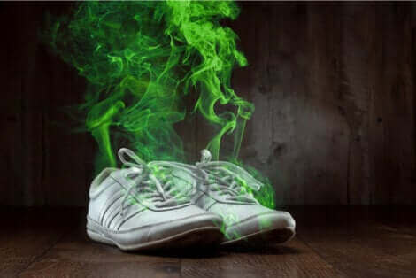 Des baskets sentant mauvais.