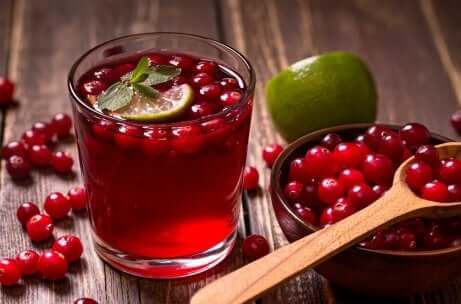 Une infusion de cranberry.