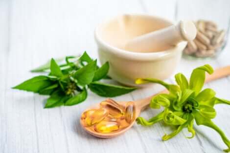 Des gélules d'huile de menthe.