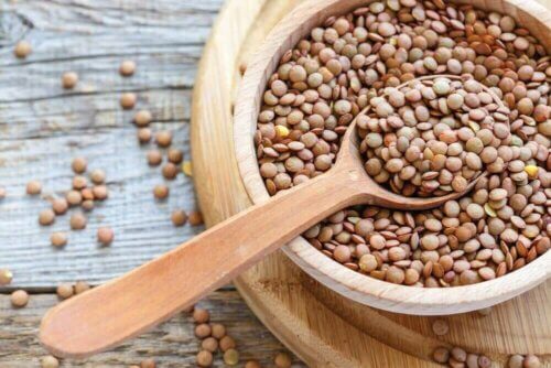 Les lentilles parmi les légumineuses.
