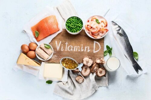 Des produits frais contenant de la vitamine D.