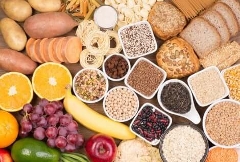 Des aliments riches en glucides.