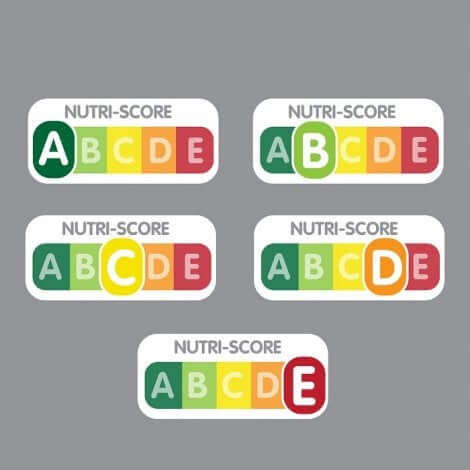 Les lettres du Nutri-Score.